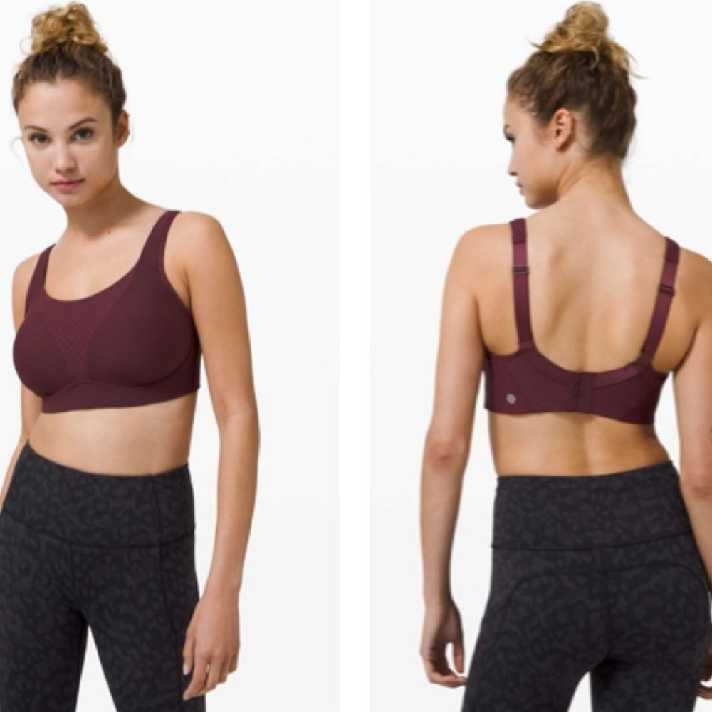 Lululemon Run Times Bra High Support Padded Coverage Stretch Lightweight Run 32D